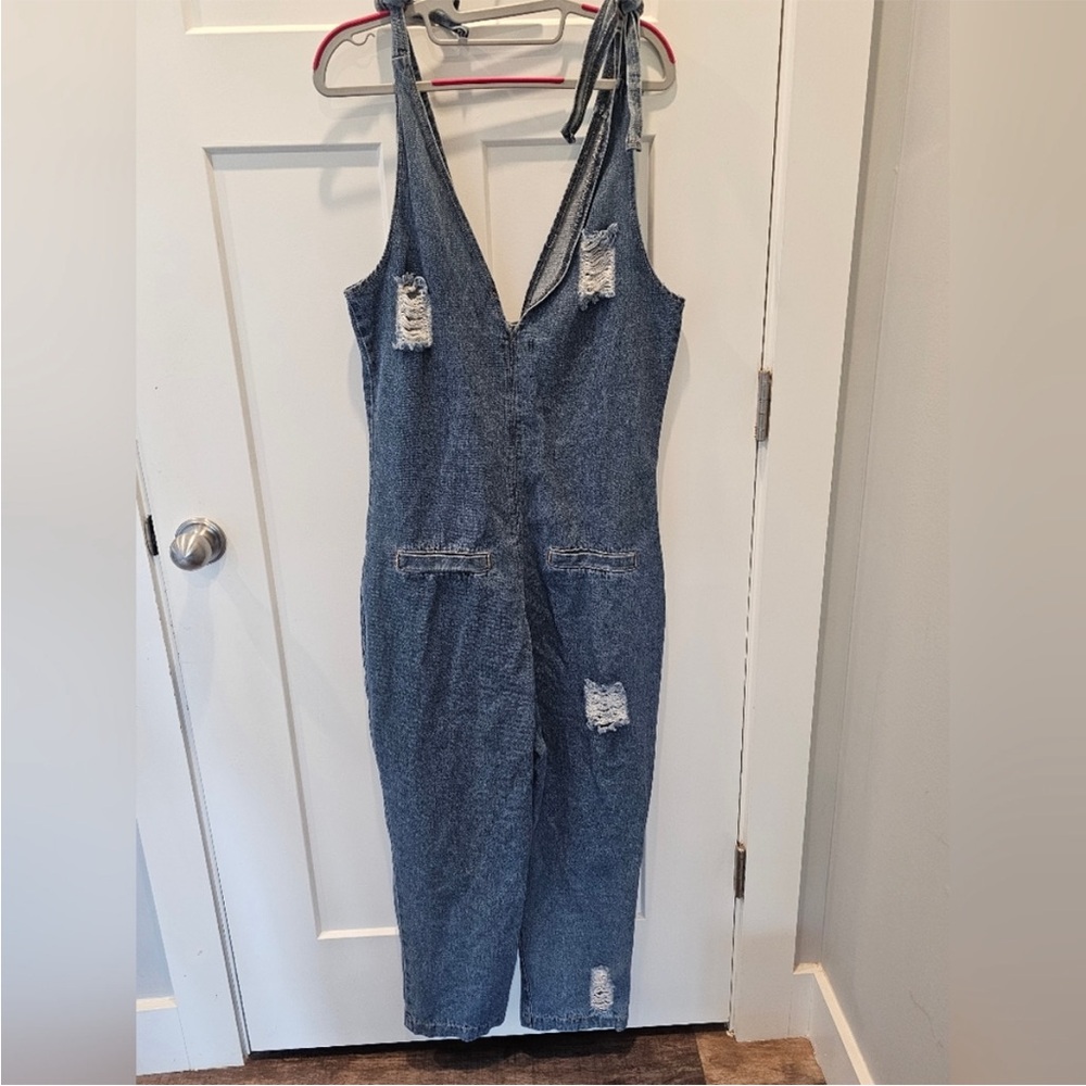 PrettyLittleThing  Blue Denim Fabric - Picture 5 of 8
